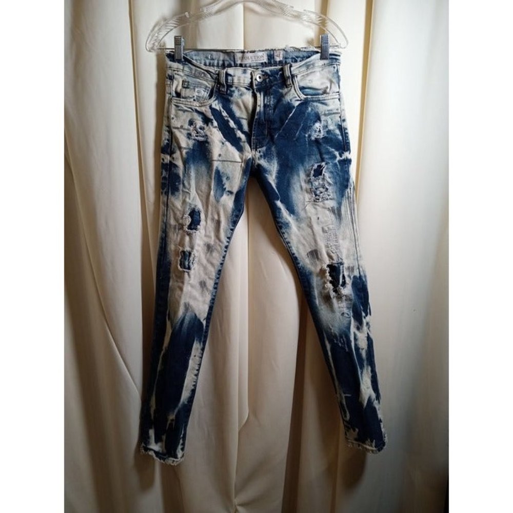 Boys Size 18 Urban Acid Washed Skinny Jeans by Evolution‎ in Design